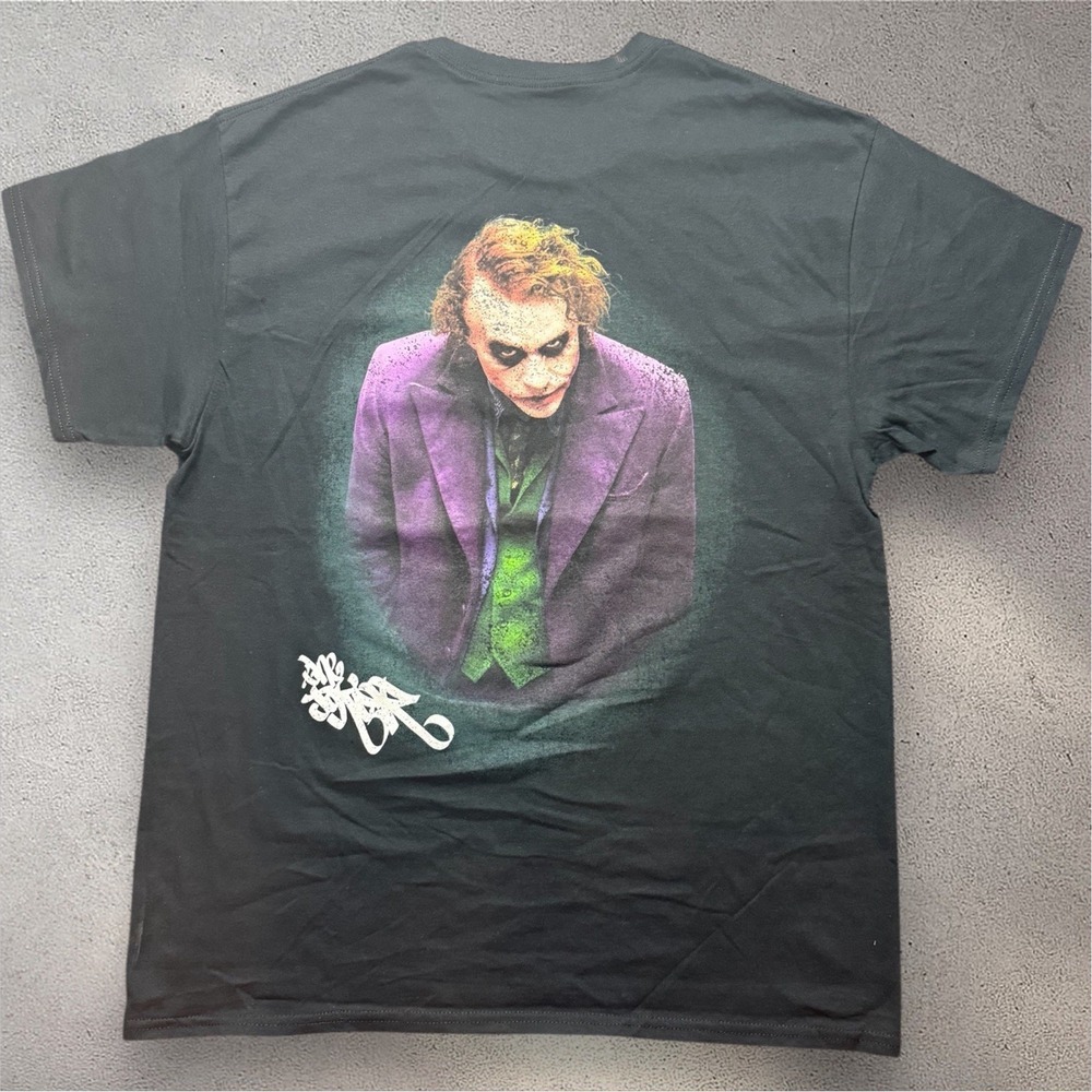 CVLA x The Dark Knight Joker T Shirt Heath Ledger DC Comics Black Large